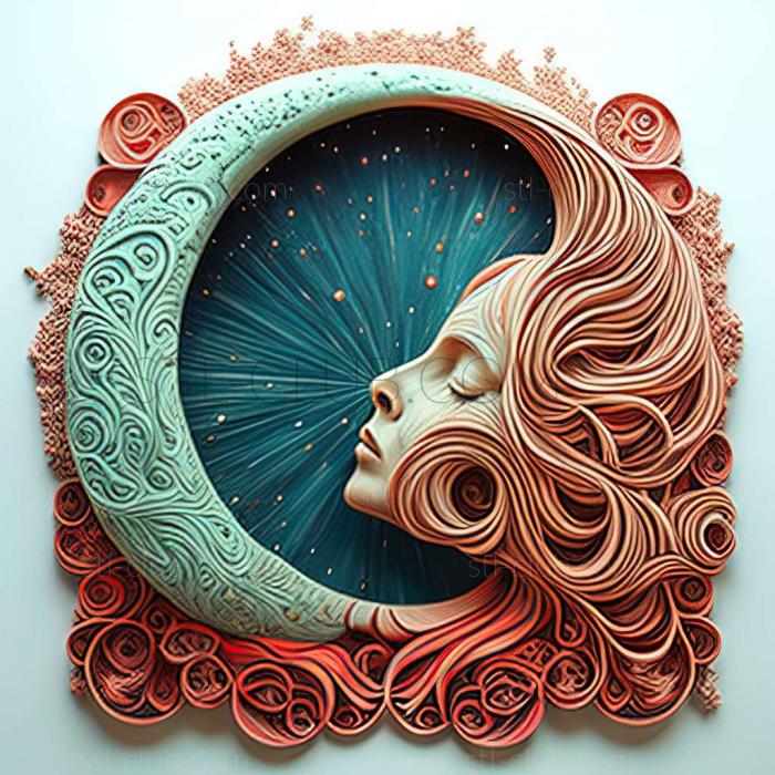 3D model cosmic energy by Kelly McKernan (STL)